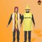 Hot Dog and Mustard Couples Costume Set Halloween Food Tunics Funny Group Party Outfit